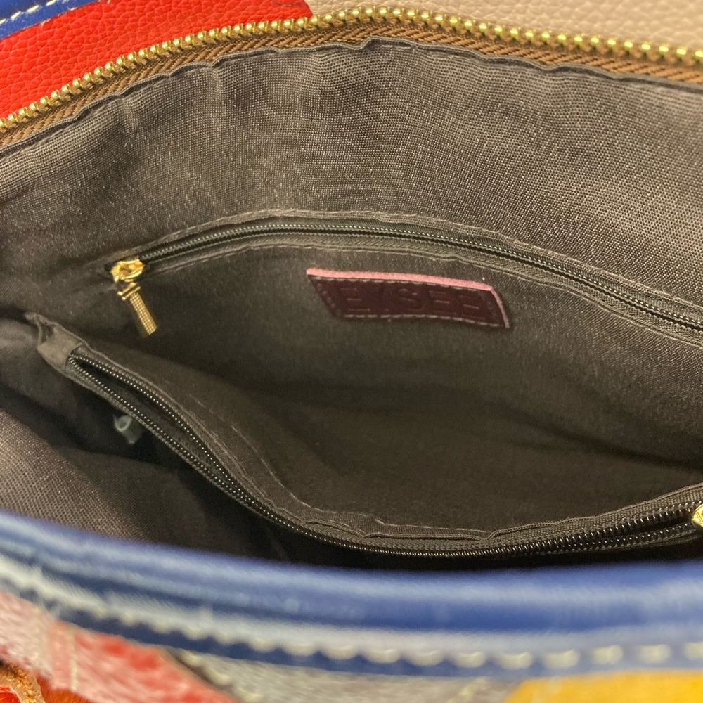 Multicolor Patchwork Shoulder Bag - image 6